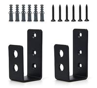 2 x 4 Windspeed Barricade Brackets - Heavy Duty Door Security Holder - Black