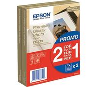 2 x 40 Epson Premium Glossy Photo Paper, 10 x 15 cm, 255 g