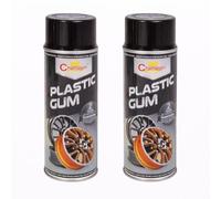 2 x 400 mL Black Peelable Spray Film Semi-Matt - Fast Drying Flexible Protective Coating for Alloy Wheels and Tuning Parts - Helps Protect From Moisture, Dirt and UV, Removable Finish, Styling