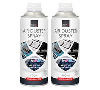 2 x 400ml Compressed Air Can Duster Spray Multi Purpose Can Cleaner Clean & Protects Laptop, Keyboards, Printers, Electronics, PC Cleaning Computer Components