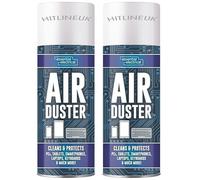 2 x 400ml Compressed Air Duster Spray Can Cleans Protects Laptops Keyboards HLU