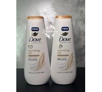 2 x 400ml Dove Advanced Care Bodywash Nourishing Silk 24H Renewing Micromoisture