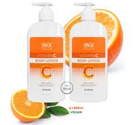 2 x 400ml FACE FACTS Vitamin C Body Lotion Plump for Brighten tone, Hydrate skin
