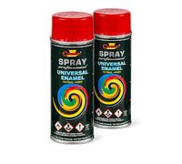 2 x 400ml Gloss Spray Paint Universal Multi-Surface - RAL 3003 Ruby Red
