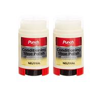 2 x 40ml Punch Conditioning Shoe Polish Neutral - Shines Smooth Leather instantly without buffing