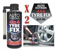 2 x 450ml LARGE QUICK FIX CAR EMERGENCY 4X4 TYRE PUNCTURE REPAIR KIT