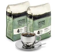 2 x 454g Premium Rich Italian Style Ground Coffee, Smooth Rich Roast, Strength 4, 100% Arabica, 0.9kg
