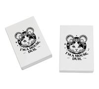 2 x 45mm 'I'm a Mouse Duh' Erasers/Rubbers (ER00043227)