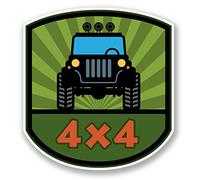 2 x 4x4 Vinyl Stickers - Laptop Car Off-Road Sticker Decal #4491 (9.3cm Wide x 10cm Tall)