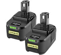 2 x 5.0 Ah replacement battery for Ryobi 18 V RB18L50 battery replacement battery for Ryobi 18 V battery RB18L15 RC18120 RB18L40 RB18L50 with LED indicator