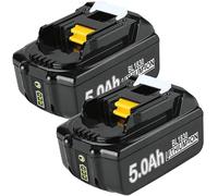 2 x 5.0Ah Replacement Battery for Makita 18V Battery, 5000mAh Batteries Compatible with Makita 18V Batteries BL1860B BL1850B BL1840 BL1830 BL1835 BL1845 BL1820B, Compatible with Power Tool