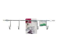 2 X 5 Hook WALL Hanger Stainless Steel Hook Coat HAT Clothes Rack Home Mount NEW