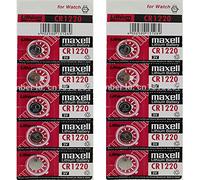 2 X 5 Maxell CR1220 3V Lithium Coin Cell Watch Batteries