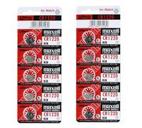 2 X 5 Maxell CR1220 3V Lithium Coin Cell Watch Batteries