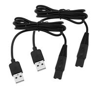 2 x 5 V Electric Shaver USB Charging Cable Replacement Compatible with Skull Pitbull Gold Pro Shaver Charging Cable 1 m Black