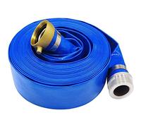 2" x 50' Blue PVC Lay-Flat Discharge Hose with Aluminum Pin Lug Fittings
