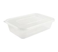 2 X 50 x Plastic 650ml Microwave Food Takeaway Containers