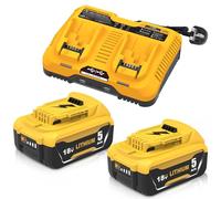 2 x 5000mAh replacement batteries for Dewalt 18V+ 1 x replacement batteries for Dewalt 14.4V-20V dual charger DCB102