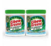 2 x 500g Elbow Grease Bicarbonate of Soda - 100% Natural Multipurpose Cleaning Powder, Non-Scratch Household Cleaner & Deodoriser for Kitchens, Bathrooms, Sinks, Tiles & Worktops, Scoop Included