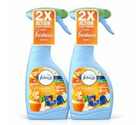 2 x 500ml Febreze Fabric Freshener LENOR CITRUS & WHITE VERBENA 500ml, OdourClear Fabric Refresher Spray for Sofas & Carpets, Safe Around Cats & Dogs