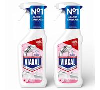 2 x 500ml Viakal Limescale Remover Spray, FRESH SPRING ROSE Scent, Bathroom Cleaner Spray, 1 Litre, Toilet Cleaner Limescale Remover