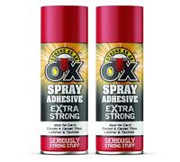 2 x 500ml Zopper Heavy Duty Spray Adhesive Glue Art Foam for Carpet Tile Craft Fabric Extra Strong