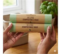2 x 50L Compostable Food Waste Caddy Bags 10 Biodegradable