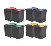 MELICONI Plastic Waste Paper Bin, 50 x 40 cm, red, 1
