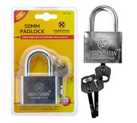 2 X 50mm Heavy Duty Steel Padlock With 3 Keys Security Lock Luggage Locker Bag