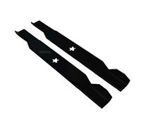 2 x 53.5 cm lawn tractor blade set for TMB 1250, AYP, Husqvarna 127843, 5321384-98, 5321389-71, Fricke 13270195, 13270208, Partner 5321278-43 with 5-star bore