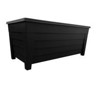 2 x 55cm Black Grosvenor Long Trough Planters - Lightweight Outdoor Flower & Herb Pots