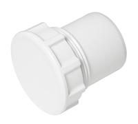2 x 56mm Solvent Weld Access Cap - White Plastic Waste Pipe Blanking Cap | 56mm White Plastic Solvent Weld Waste Pipe | Inspection & Access Blanking