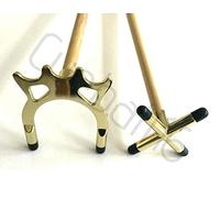 2 x 57" 2 Piece Pool/Snooker Cues with BRASS CROSS & SPIDER/Bridge Rests