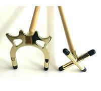 2 x 57" 2 PIECE POOL/SNOOKER CUES With BRASS CROSS & SPIDER/BRIDGE RESTS