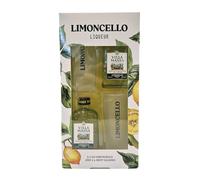 2 x 5cl Villa Massa Limoncello Di Sorento 30% ABV with Limoncello branded shot glasses.