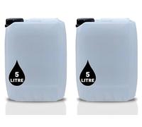 2 x 5L JERRY CAN - UN Approved Stackable Bottle Container + 51mm Tamper Evident Cap | Perfect for Storage of Water Liquid NATURAL