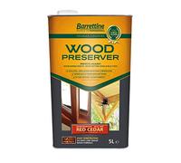 Barrettine Wood Preserver (Cedar Red, 5L) - UV Fade Resistant, Durable & Water Repellent Premier Wood Preserver, Deep Penetrating, Low Odour & Oil Based, Suitable for Outdoor & Indoor Use