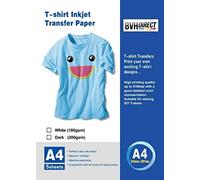 2 X 5pk 10 Sheets BVH Direct Inkjet Iron On T Shirt Transfer Paper for Dark Fabrics A4
