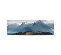 2 x 6 Ft Polyester Banners Flag Islands and Mountain Photography Backdrop Banner Signs with Hanging Ropes Background Banner for Wall Signs Party Decor Flag Photo Props