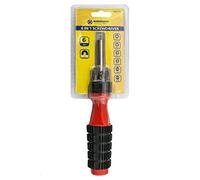 2 X 6 in 1 Screwdriver with Magnetic BITS Slotted Phillips Multi Tool BIT Set