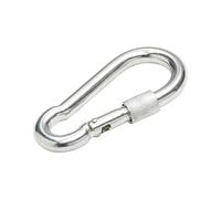 2 x 6 mm Locking Carabiner Spring Loaded Snap Hook Clip Buckle