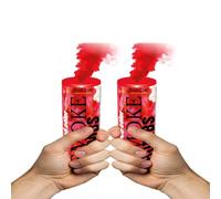 2 x ± 60 Seconds Red Hand Fumes - Wick Trigger - Coloured Hand Held Fumigos - F1 Grade - ZENDA CLUB