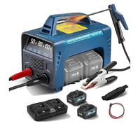 2 x 6000mAh Cordless Welding Machine Battery LED Display, MMA ARC 160A Battery Powered Welder Machine Digital IGBT Inverter Stick Welder，26x24x16cm