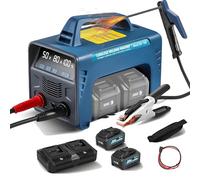 2 x 6000mAh Cordless Welding Machine Battery LED Display, MMA ARC 160A Battery Powered Welder Machine Digital IGBT Inverter Stick Welder，26x24x16cm