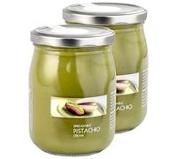 2 x 600g Jars Pistachio Nut Creme Duo, Indulgent & Spreadable, Made in Sicily, 1.2kg