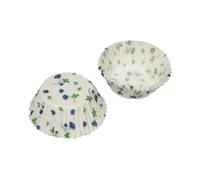 2 x 60pk Eddington Large Baking Cup Cake Cupcake Muffin Cases White Blue Flower
