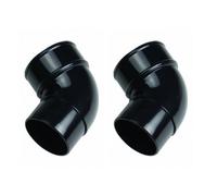 2 X 68mm Black Round Downpipe Offset Elbow Bend 112 Degree Drb3