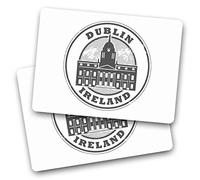2 x 7.5cm Rectangle Stickers - Dublin Ireland Irish Travel Architecture Decals 39905