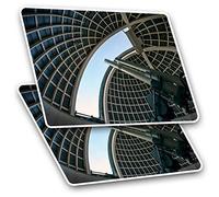 2 x 7.5cm Rectangle Stickers - Observatory Large Telescope Astronomy Decals 16223