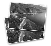 2 x 7.5cm Rectangle Vinyl Stickers Corsica Island Beach View France 42735
